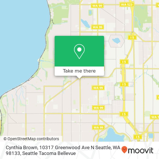 Mapa de Cynthia Brown, 10317 Greenwood Ave N Seattle, WA 98133
