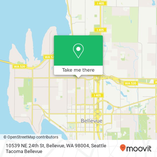 Mapa de 10539 NE 24th St, Bellevue, WA 98004