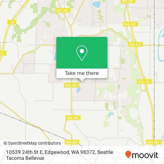 Mapa de 10539 24th St E, Edgewood, WA 98372