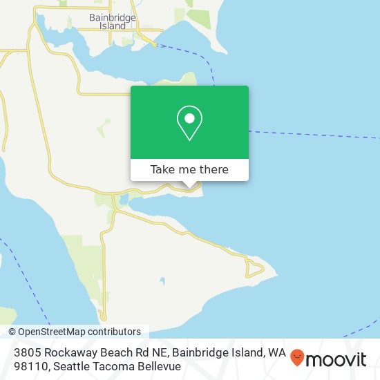 Mapa de 3805 Rockaway Beach Rd NE, Bainbridge Island, WA 98110