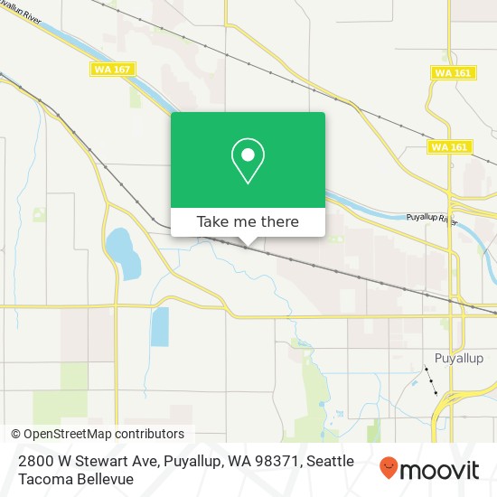 Mapa de 2800 W Stewart Ave, Puyallup, WA 98371