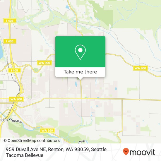 Mapa de 959 Duvall Ave NE, Renton, WA 98059