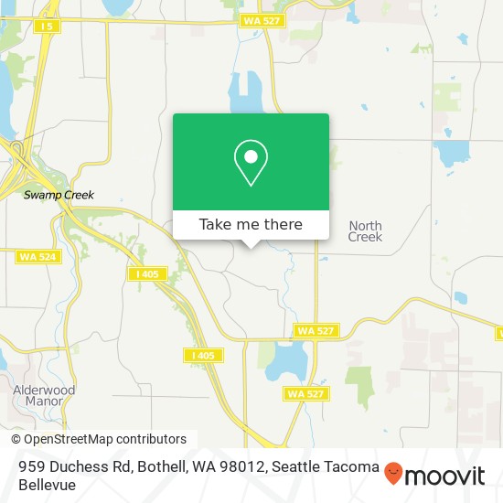 Mapa de 959 Duchess Rd, Bothell, WA 98012