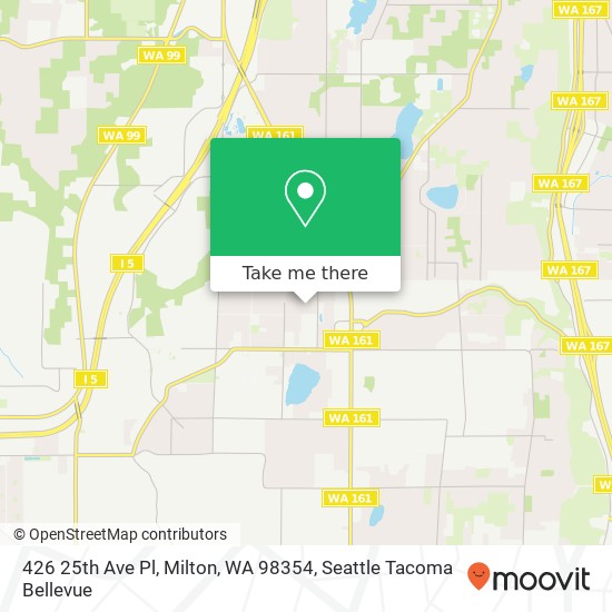 Mapa de 426 25th Ave Pl, Milton, WA 98354