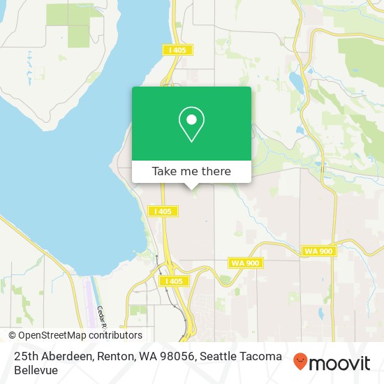 Mapa de 25th Aberdeen, Renton, WA 98056