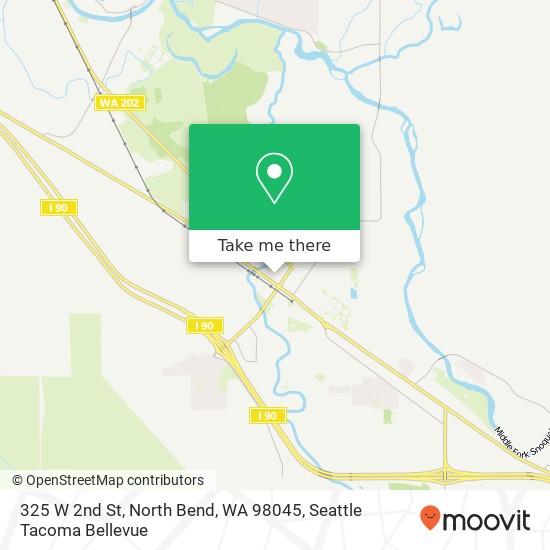 Mapa de 325 W 2nd St, North Bend, WA 98045