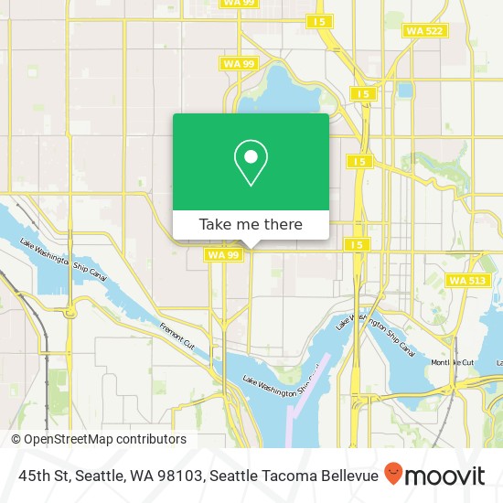 Mapa de 45th St, Seattle, WA 98103