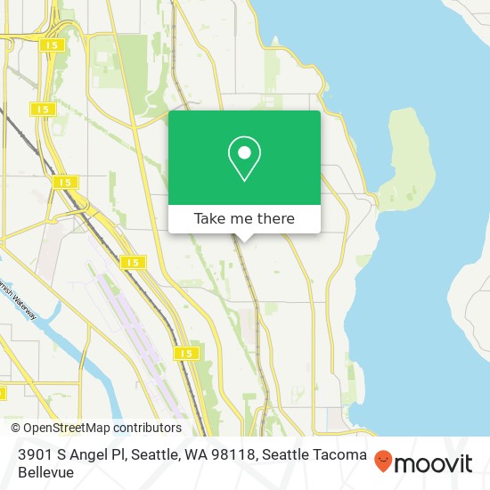 Mapa de 3901 S Angel Pl, Seattle, WA 98118