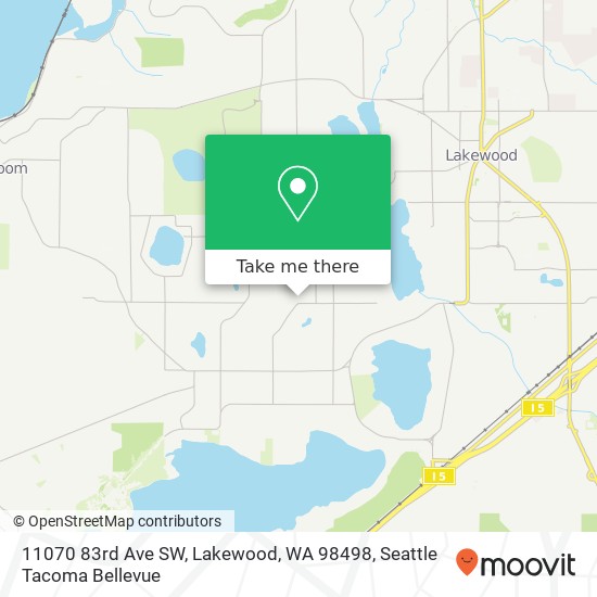 Mapa de 11070 83rd Ave SW, Lakewood, WA 98498