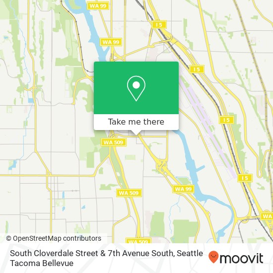 South Cloverdale Street & 7th Avenue South, S Cloverdale St & 7th Ave S, Seattle, WA 98108, USA map