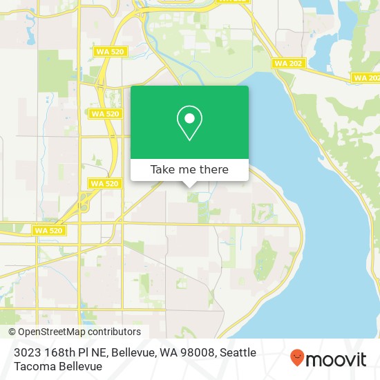 3023 168th Pl NE, Bellevue, WA 98008 map