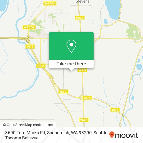 Mapa de 3600 Tom Marks Rd, Snohomish, WA 98290