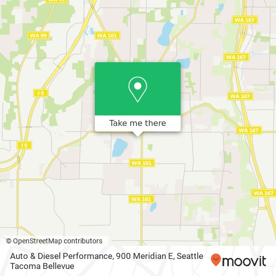 Mapa de Auto & Diesel Performance, 900 Meridian E