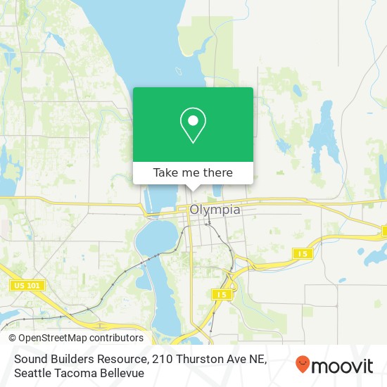 Mapa de Sound Builders Resource, 210 Thurston Ave NE