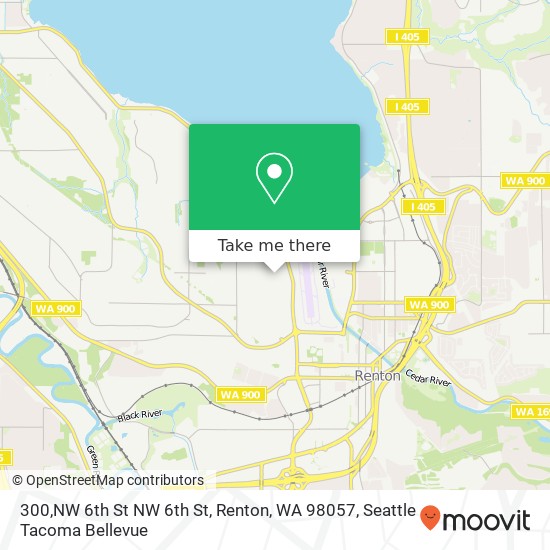 Mapa de 300,NW 6th St NW 6th St, Renton, WA 98057