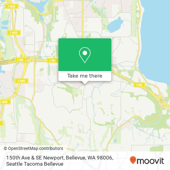 Mapa de 150th Ave & SE Newport, Bellevue, WA 98006