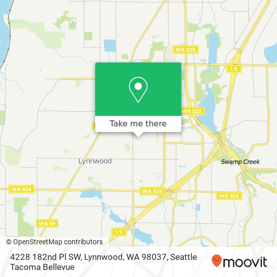 Mapa de 4228 182nd Pl SW, Lynnwood, WA 98037