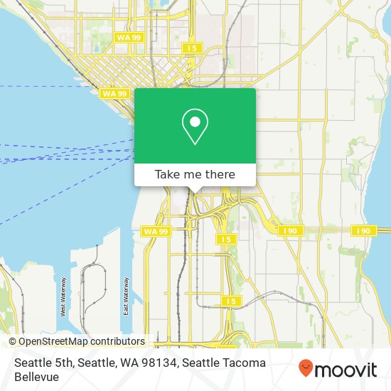 Mapa de Seattle 5th, Seattle, WA 98134