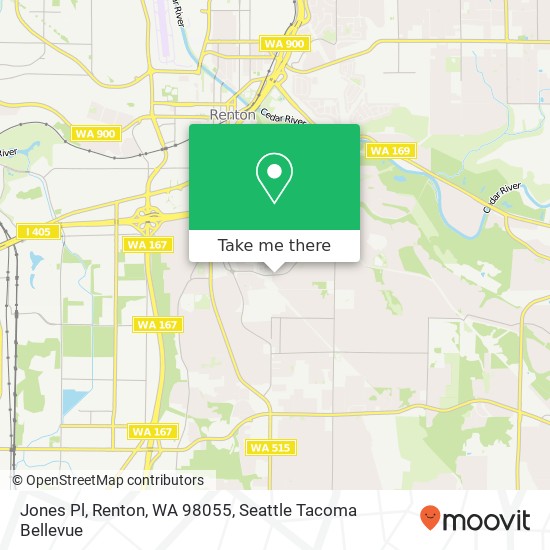 Mapa de Jones Pl, Renton, WA 98055