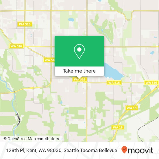 128th Pl, Kent, WA 98030 map