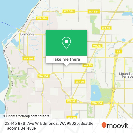 Mapa de 22445 87th Ave W, Edmonds, WA 98026