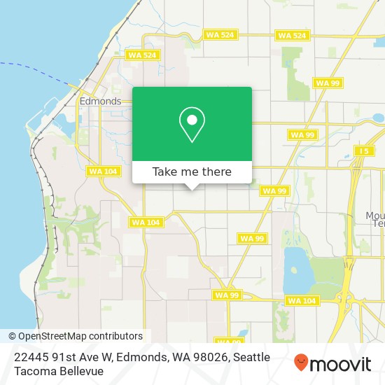 Mapa de 22445 91st Ave W, Edmonds, WA 98026