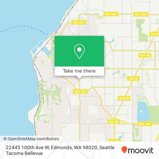 22445 100th Ave W, Edmonds, WA 98020 map