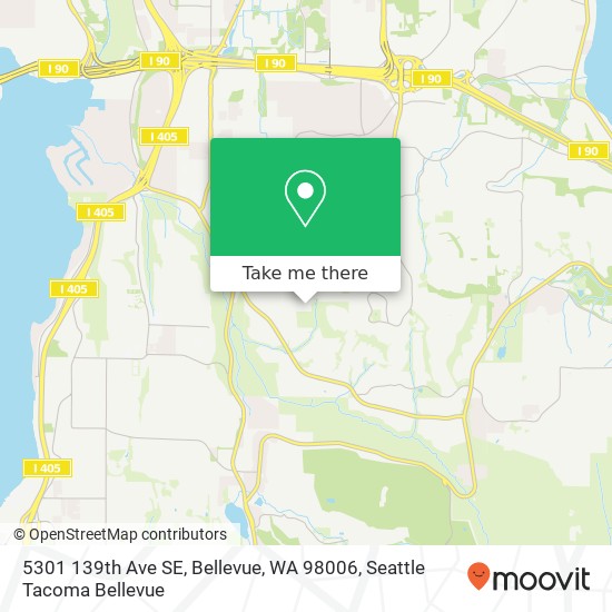 Mapa de 5301 139th Ave SE, Bellevue, WA 98006