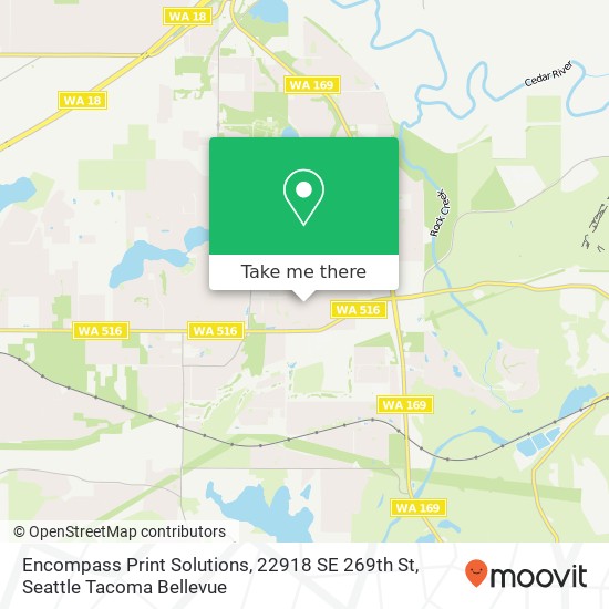 Mapa de Encompass Print Solutions, 22918 SE 269th St