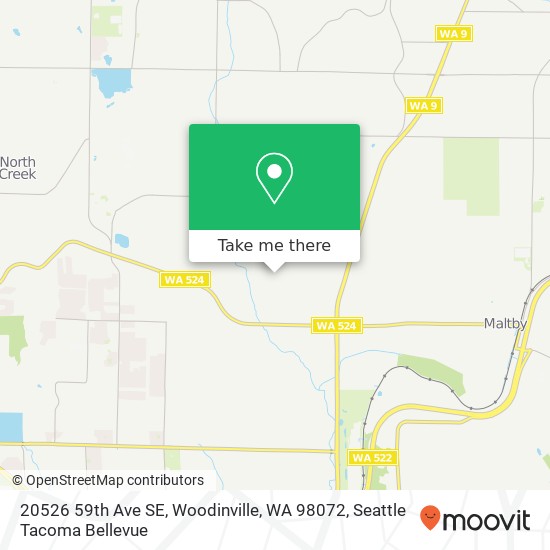 Mapa de 20526 59th Ave SE, Woodinville, WA 98072