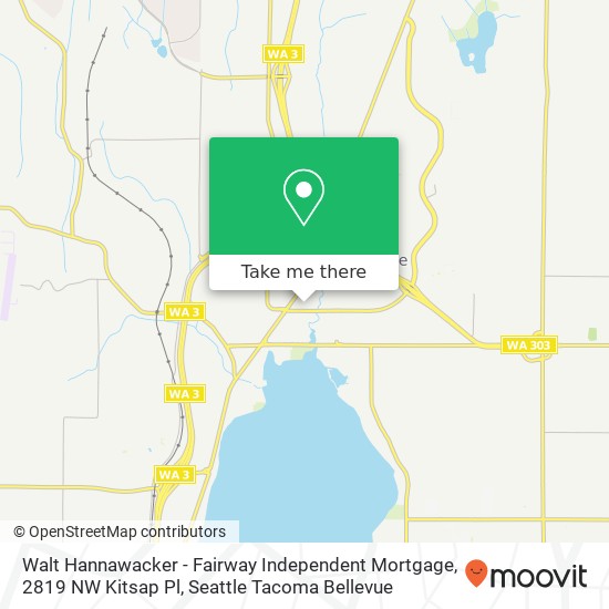 Walt Hannawacker - Fairway Independent Mortgage, 2819 NW Kitsap Pl map