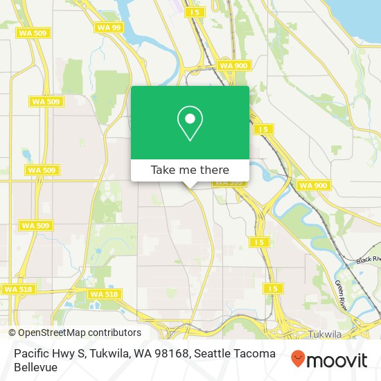 Mapa de Pacific Hwy S, Tukwila, WA 98168