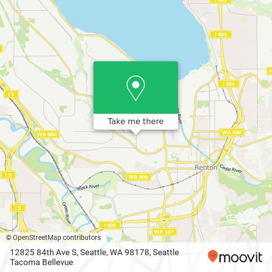 Mapa de 12825 84th Ave S, Seattle, WA 98178