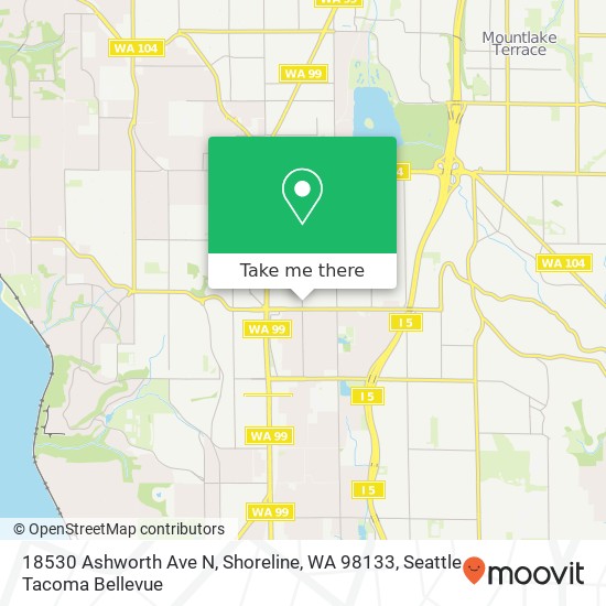 Mapa de 18530 Ashworth Ave N, Shoreline, WA 98133