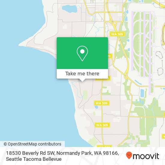 18530 Beverly Rd SW, Normandy Park, WA 98166 map