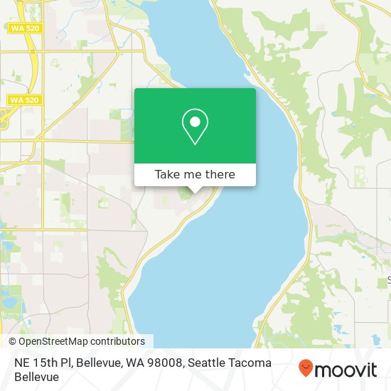 NE 15th Pl, Bellevue, WA 98008 map