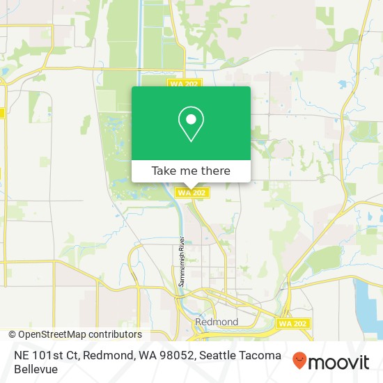 Mapa de NE 101st Ct, Redmond, WA 98052