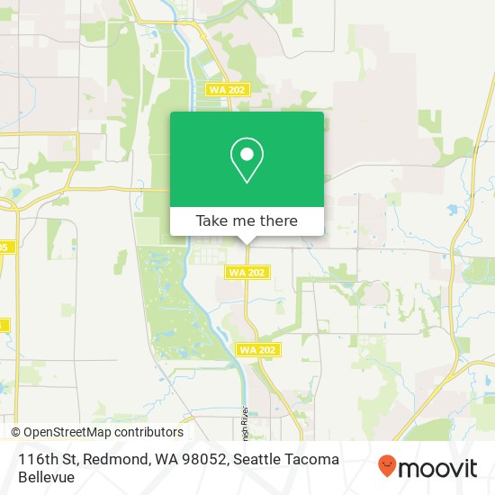 Mapa de 116th St, Redmond, WA 98052