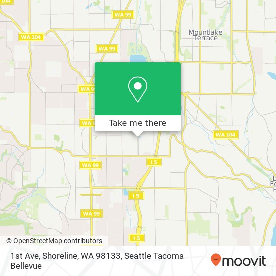 Mapa de 1st Ave, Shoreline, WA 98133