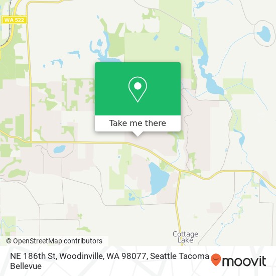 Mapa de NE 186th St, Woodinville, WA 98077