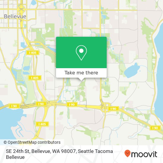 Mapa de SE 24th St, Bellevue, WA 98007