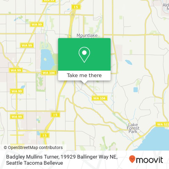 Mapa de Badgley Mullins Turner, 19929 Ballinger Way NE