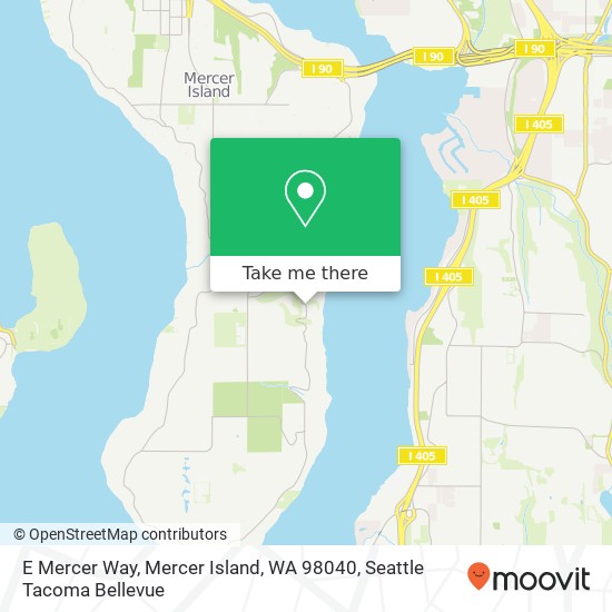 E Mercer Way, Mercer Island, WA 98040 map