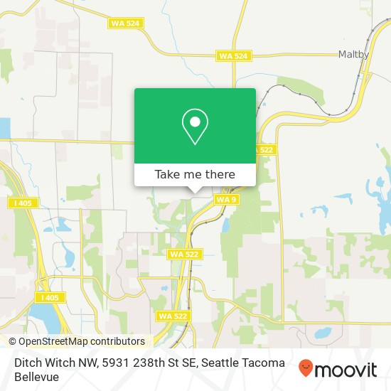 Ditch Witch NW, 5931 238th St SE map