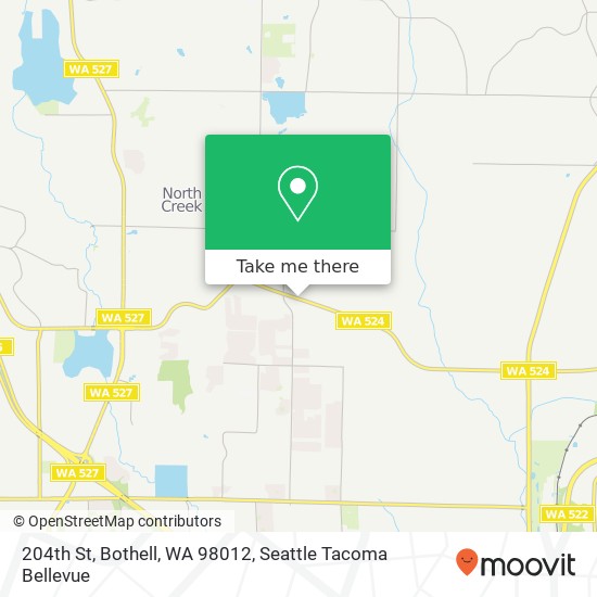 Mapa de 204th St, Bothell, WA 98012