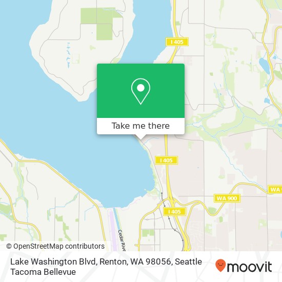 Mapa de Lake Washington Blvd, Renton, WA 98056