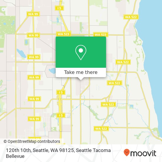 Mapa de 120th 10th, Seattle, WA 98125