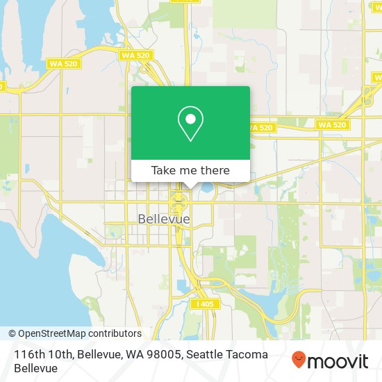 Mapa de 116th 10th, Bellevue, WA 98005