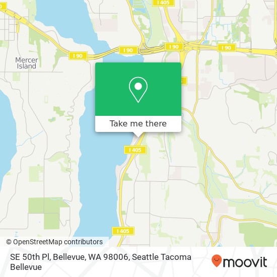 Mapa de SE 50th Pl, Bellevue, WA 98006