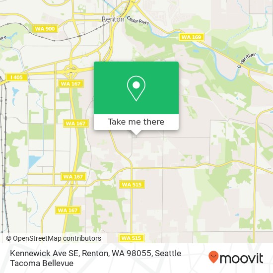 Mapa de Kennewick Ave SE, Renton, WA 98055